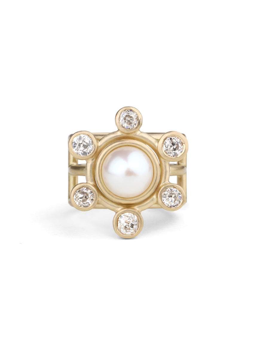 Pearl and Diamond Orbital Ring