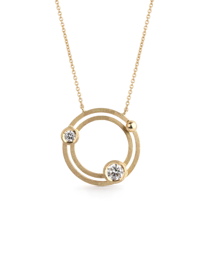 Double Circle Three Point Pendant