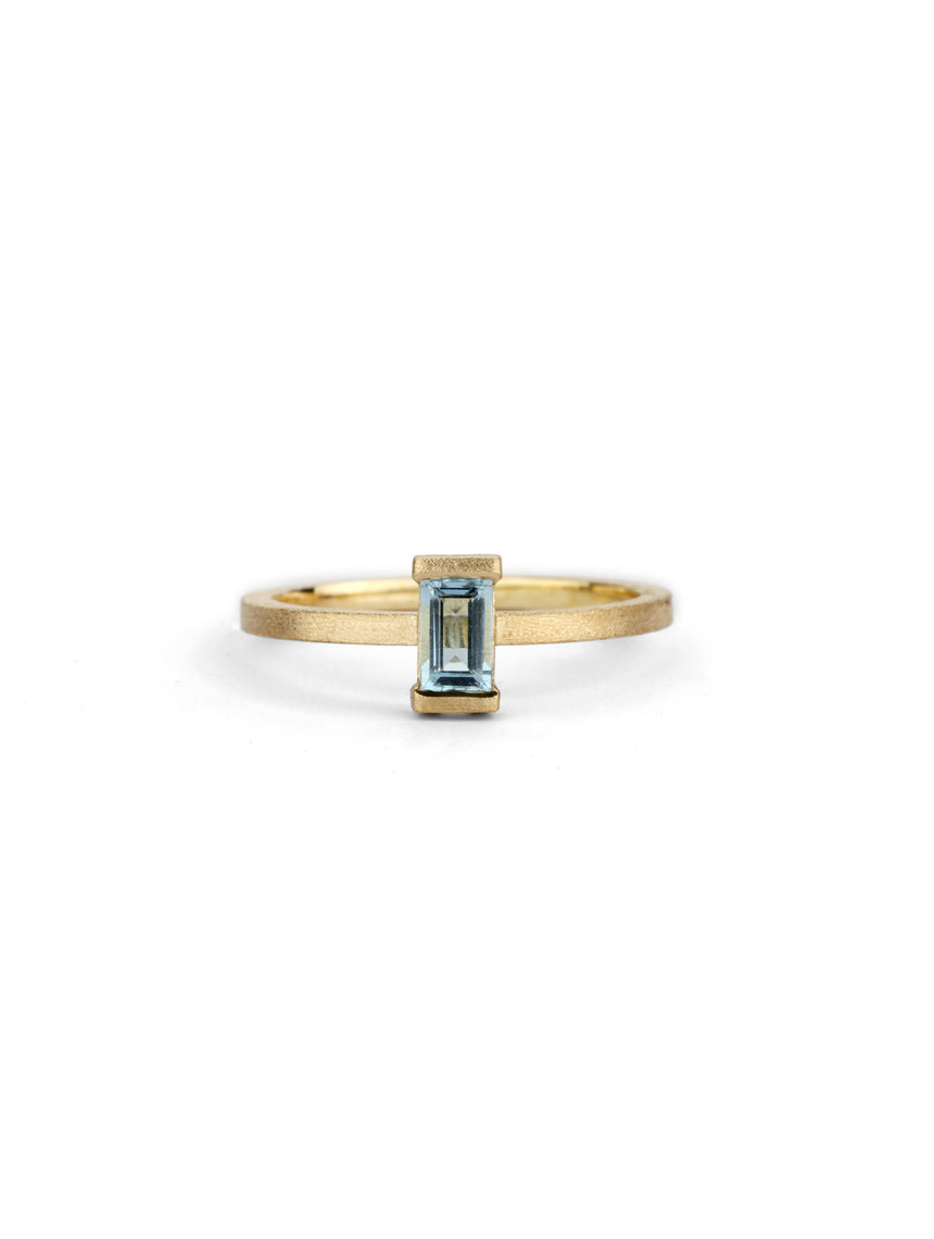 Aquamarine Promise Ring
