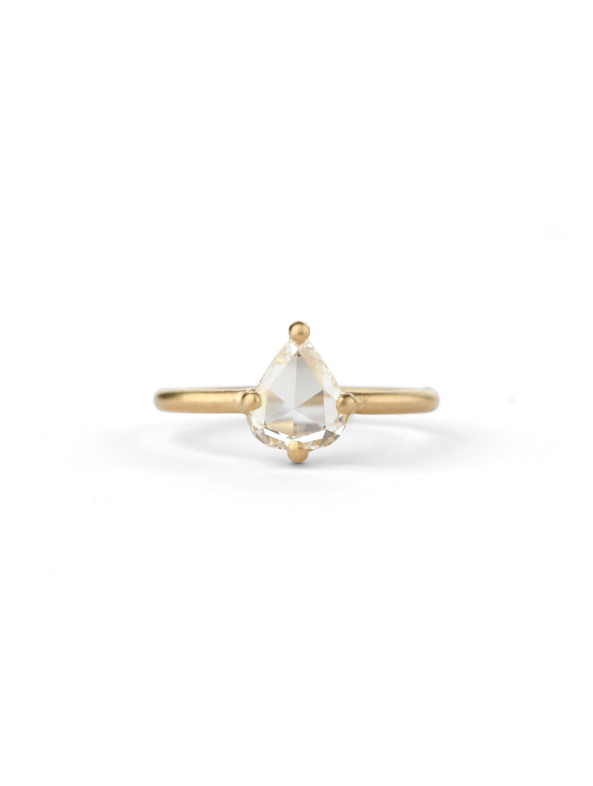 Rosecut pearshape Solo Ring