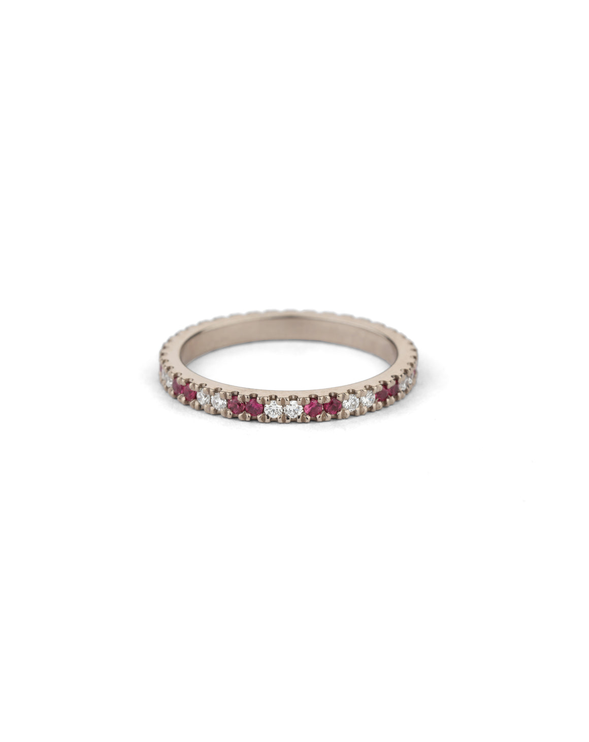 Alt Two Ruby and Diamond Band 360°- 1.7mm