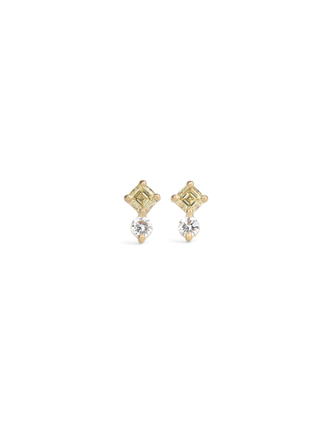 Yellow Natural Diamond Asscher Duo Earrings – Shimell and Madden