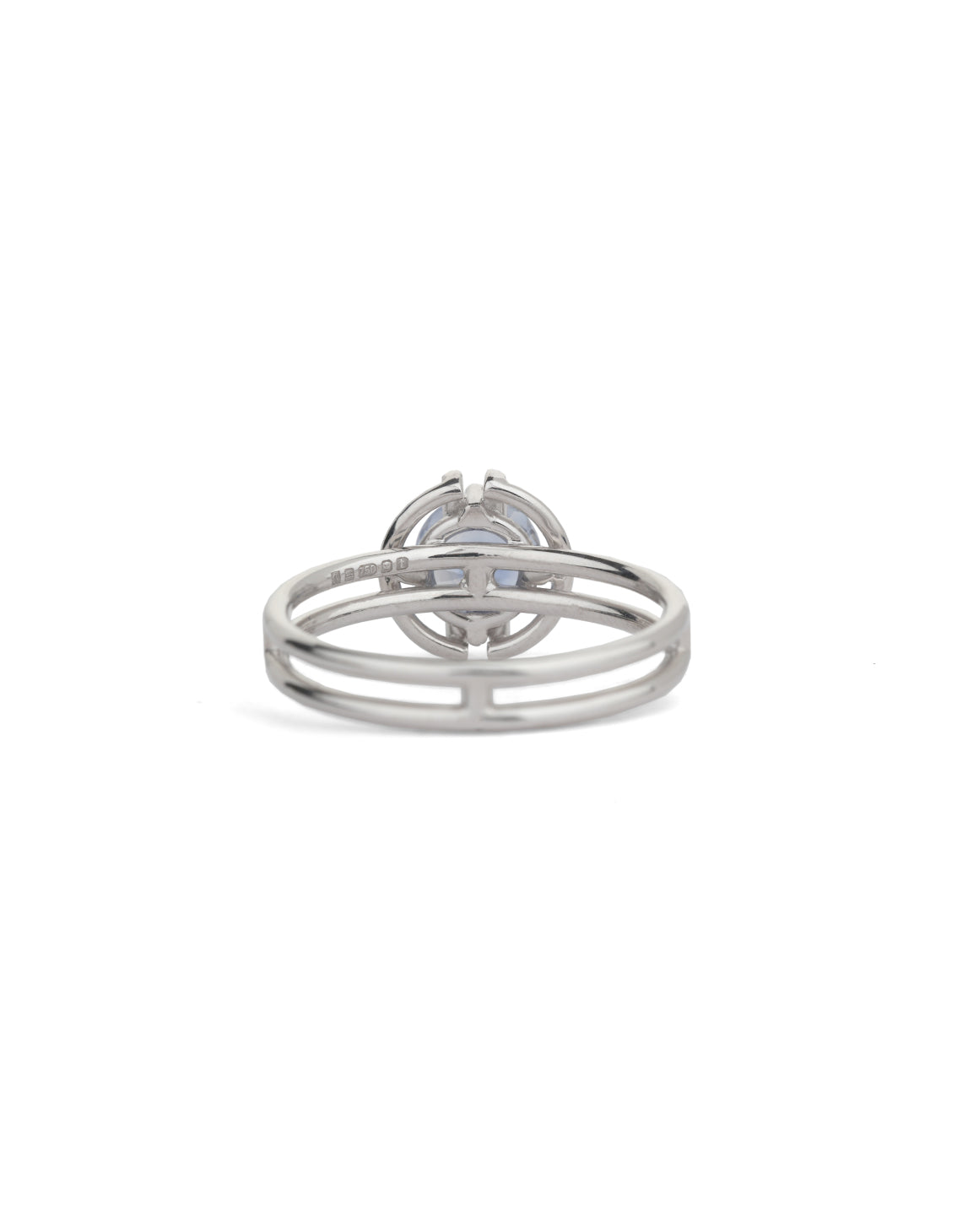 Blue Sapphire Medium Horizon Halo Ring
