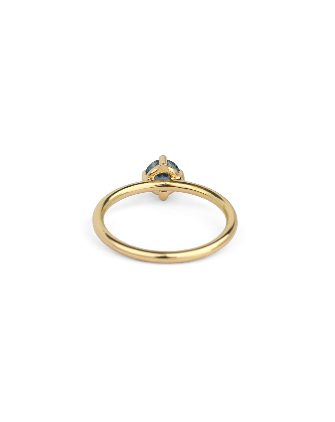 Blue Sapphire Round Solo Ring - 0.47ct