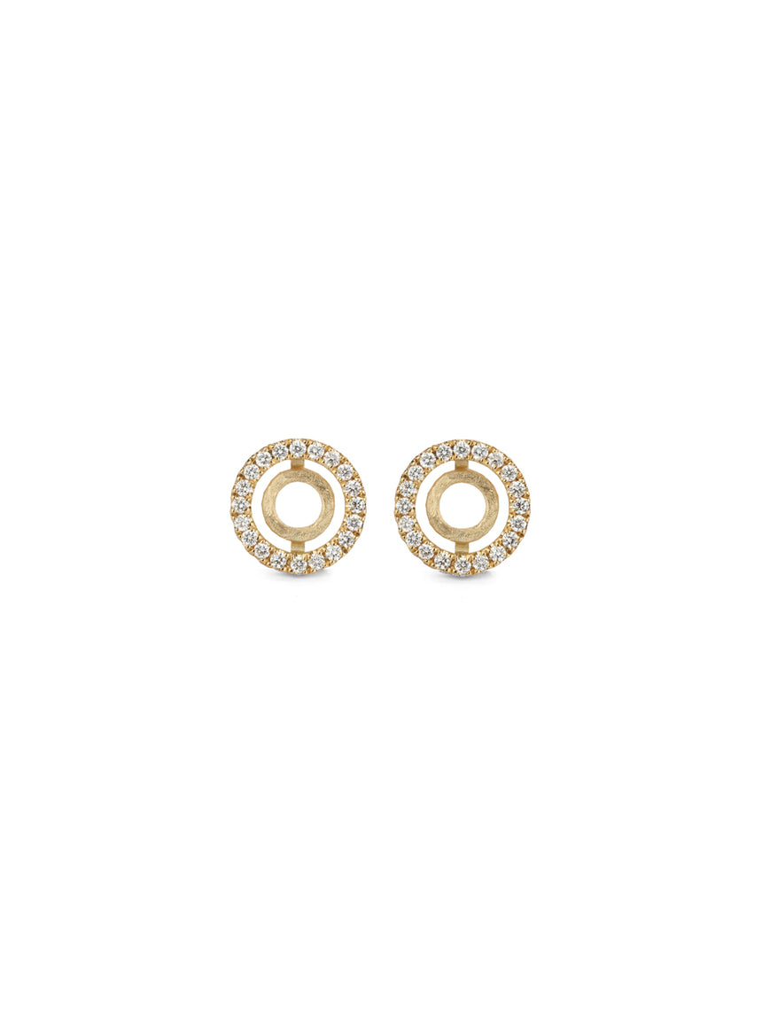 Diamond Circle Solar Earrings
