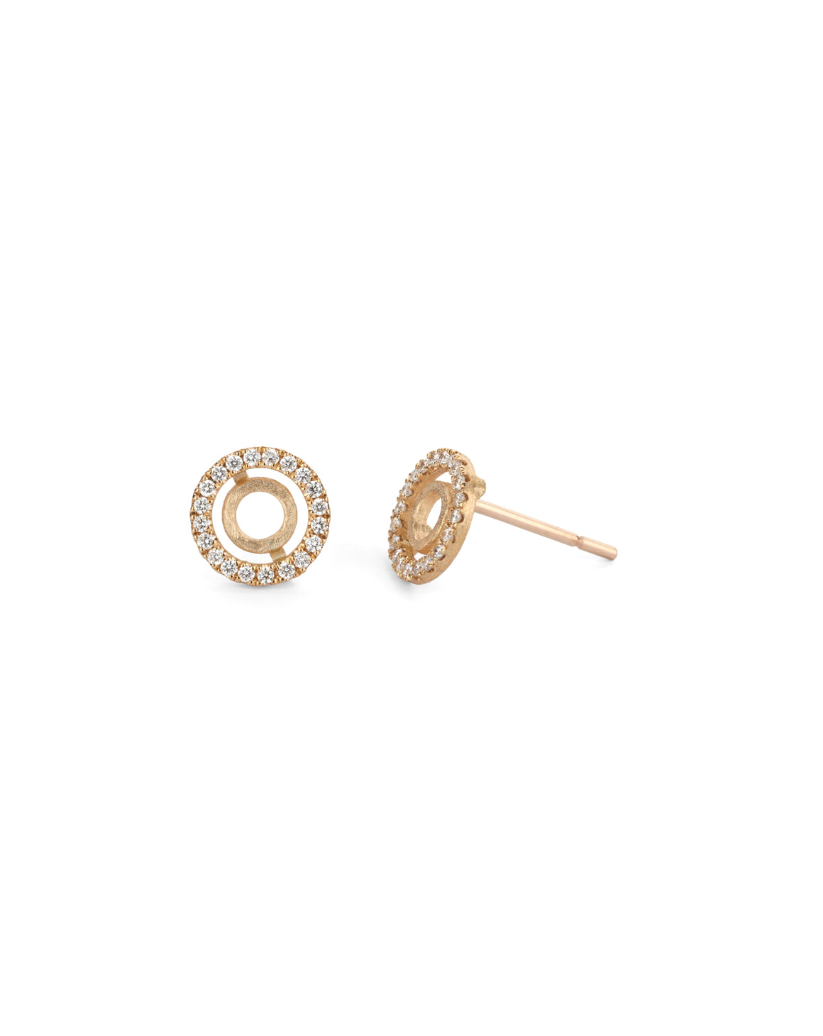 Diamond Circle Solar Earrings