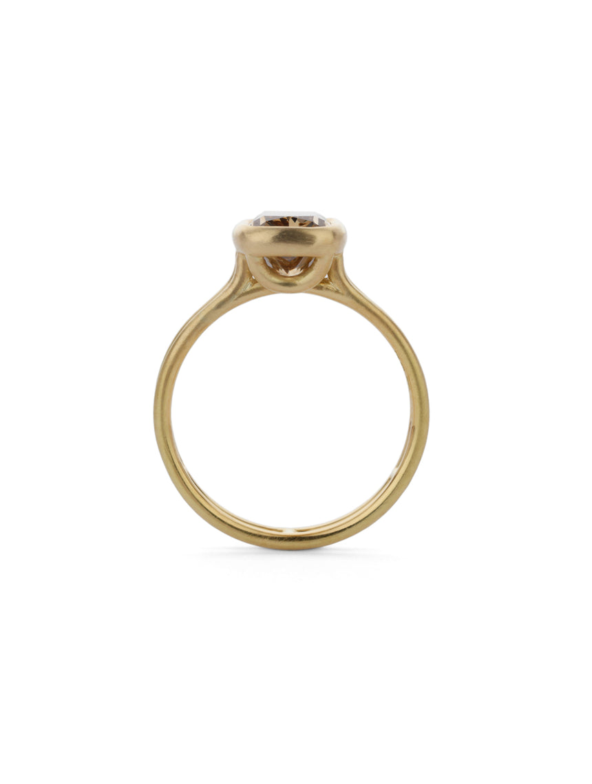 Champagne Diamond Bound Bezel Ring