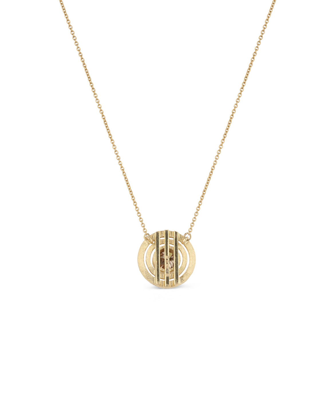 Cognac Diamond Solar Necklace