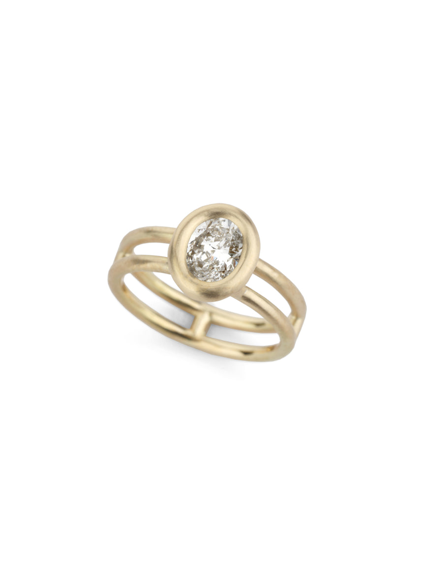 Natural Diamond Densissima Oval Ring - 0.90ct