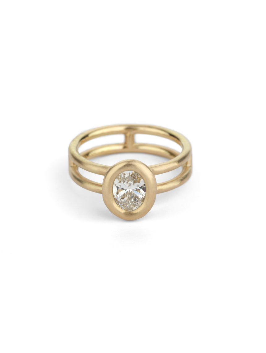 Natural Diamond Densissima Oval Ring - 0.90ct