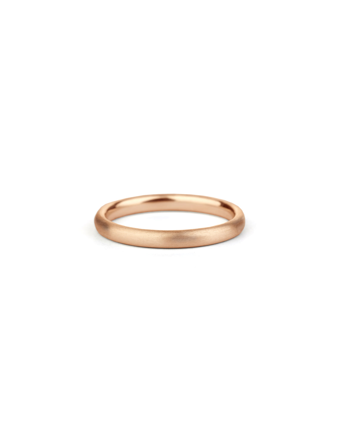 Oval Satin Wedding Band - 2.5mm