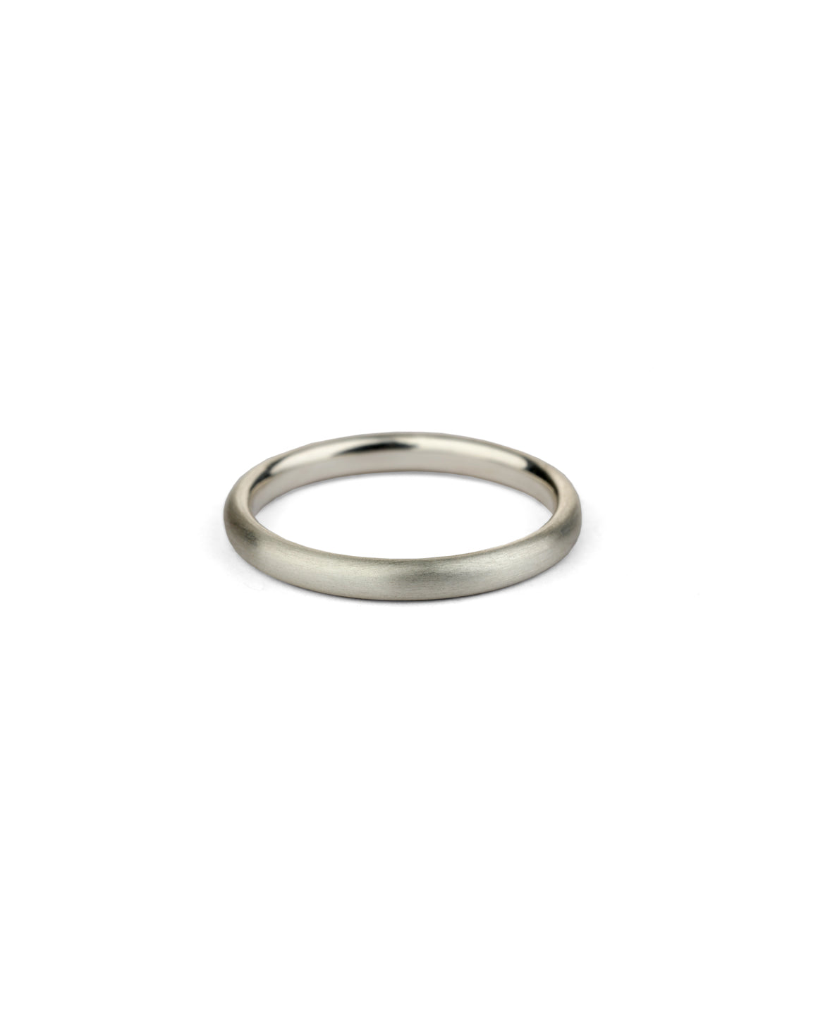 Oval Satin Wedding Band - 2.5mm