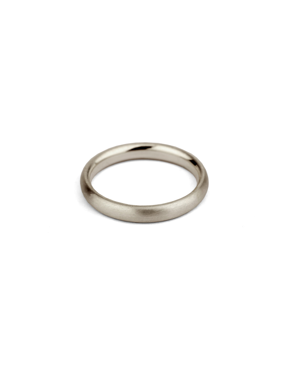 Oval Satin Wedding Band - 3mm