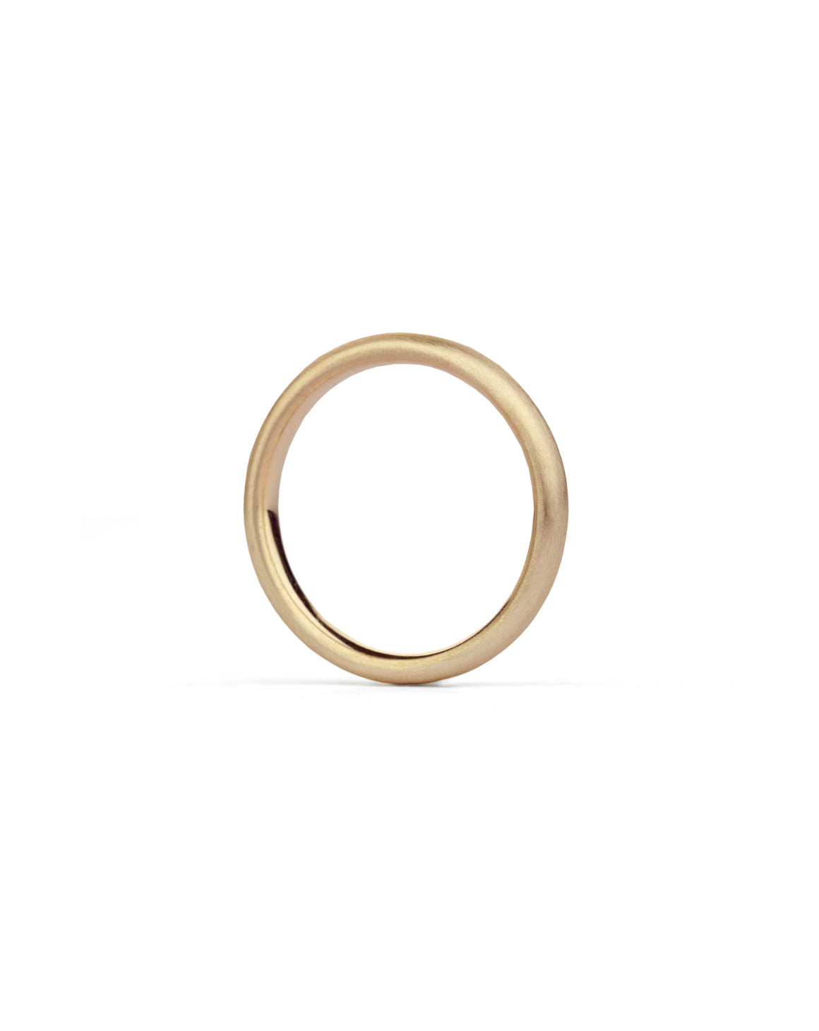 Oval Satin Wedding Band - 3mm