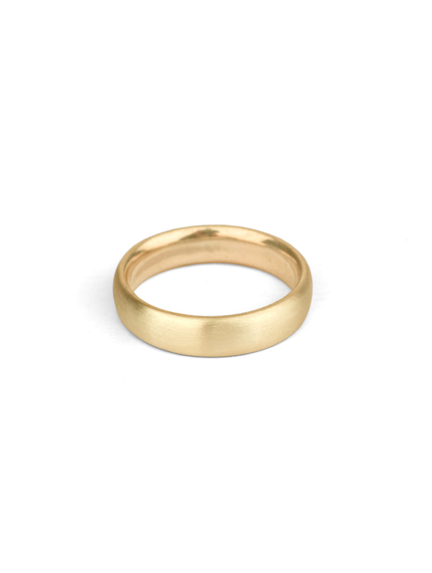 Oval Satin Wedding Band - 5mm