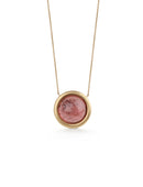 Pink Tourmaline Round Densissima Necklace