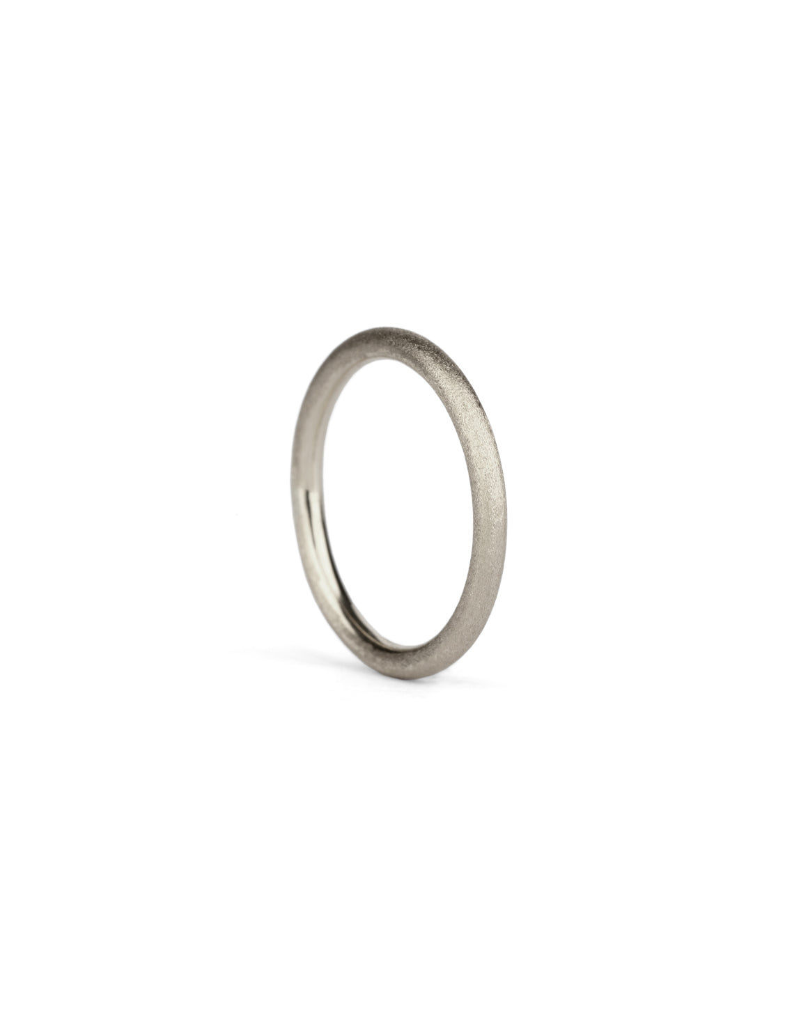 Round Textured Wedding Band - 2mm
