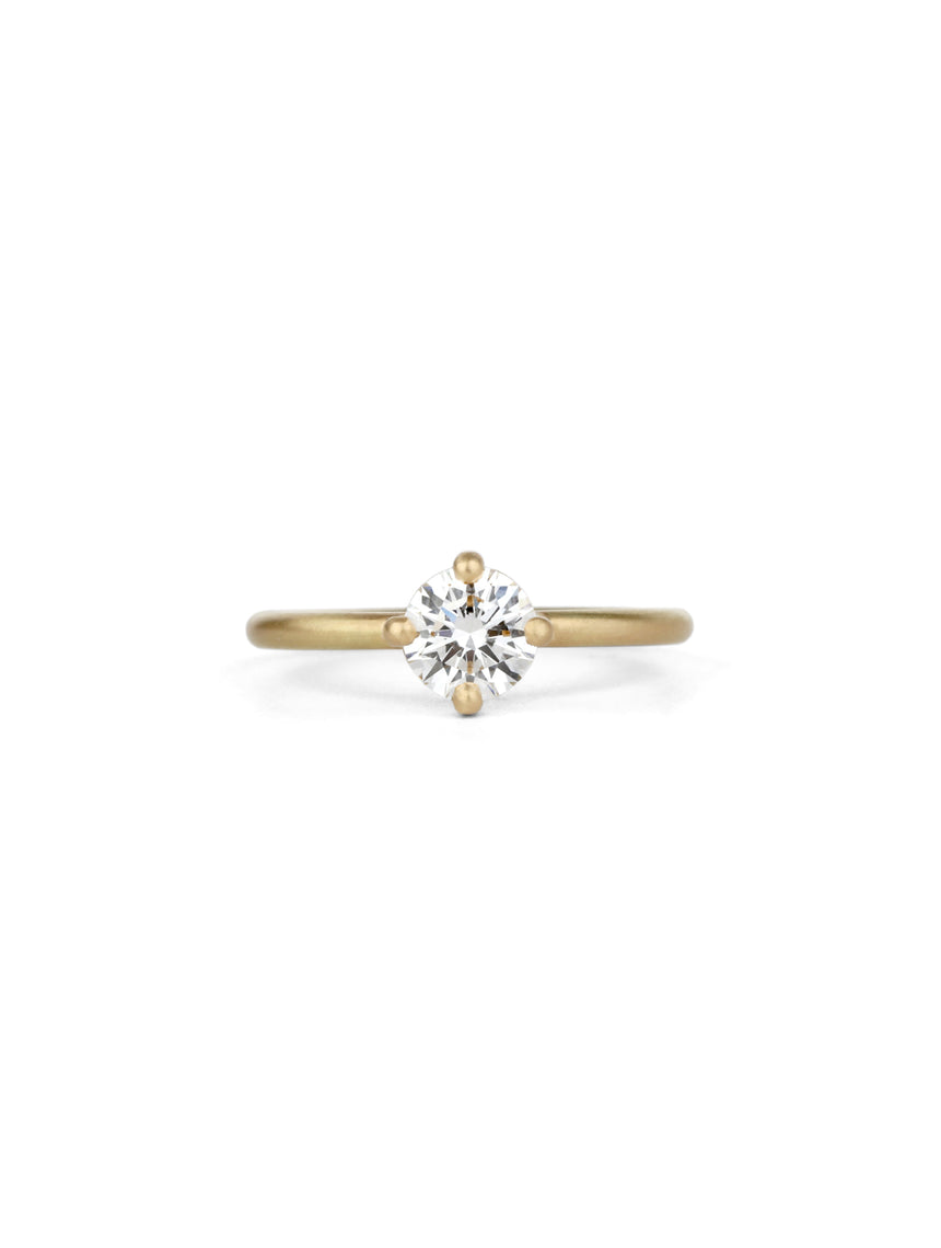 Natural Diamond Round Solo Engagement Ring - 0.80ct