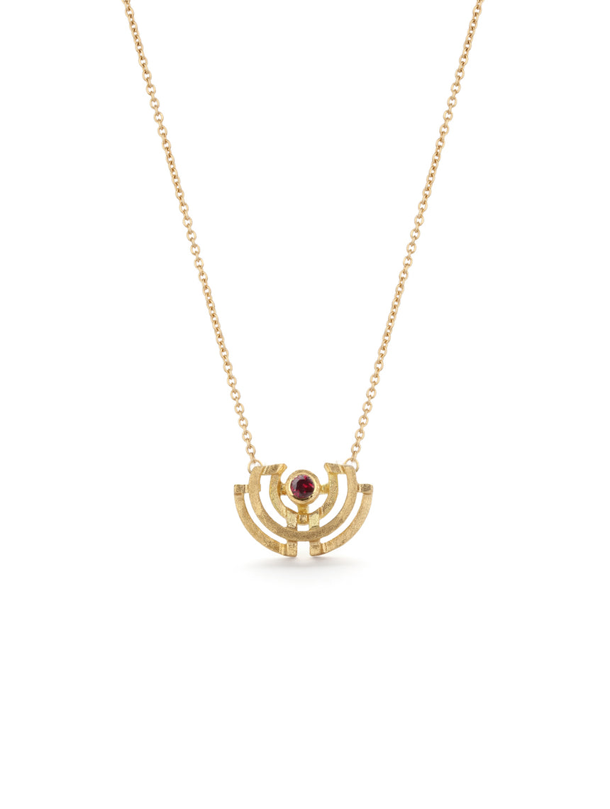 Ruby Small Half Circle Necklace