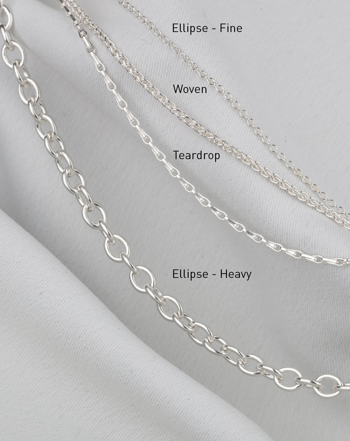 Silver Ellipse Chain - Heavy