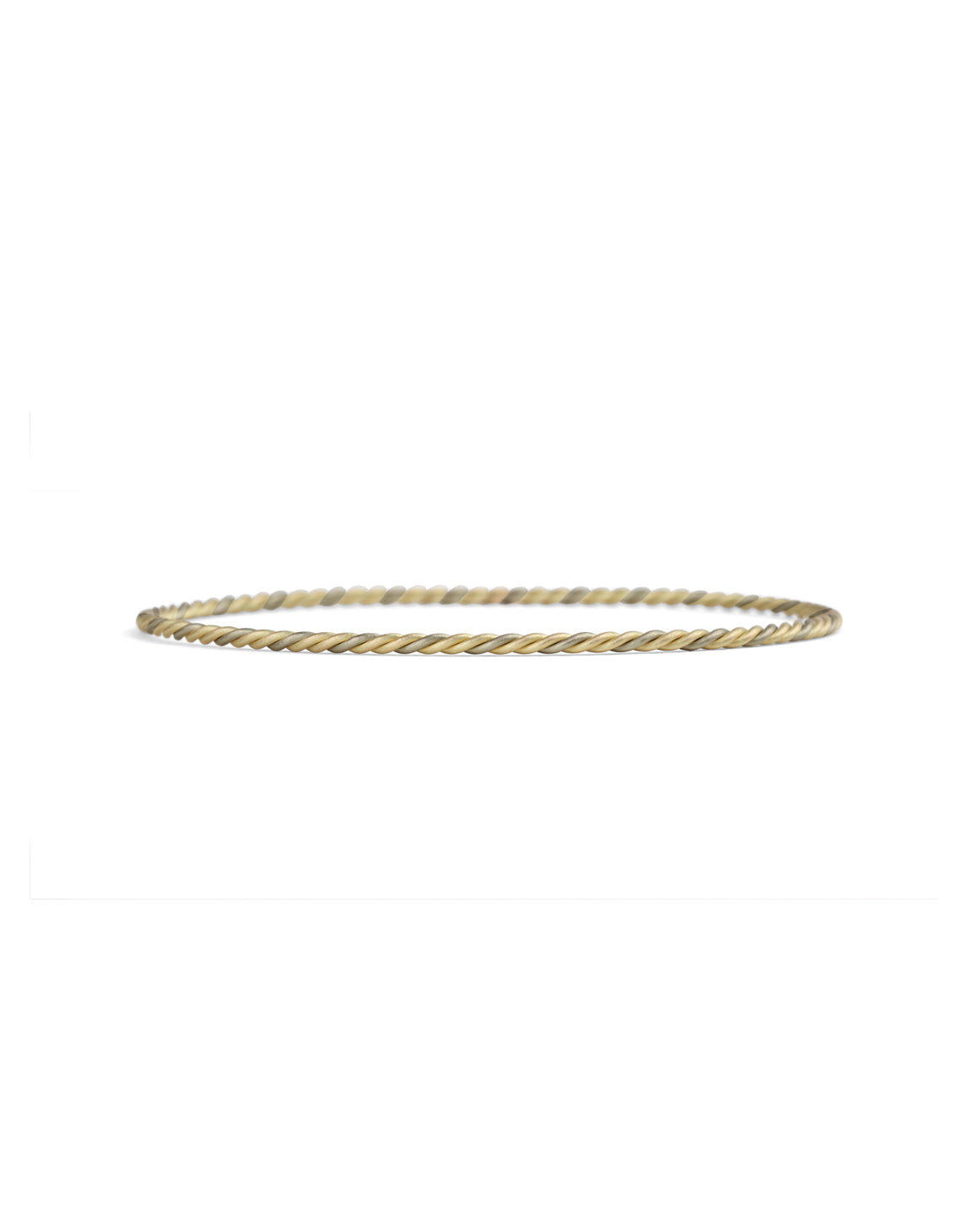 Three Strand Rope Bangle - Multi Gold - Extra Fine