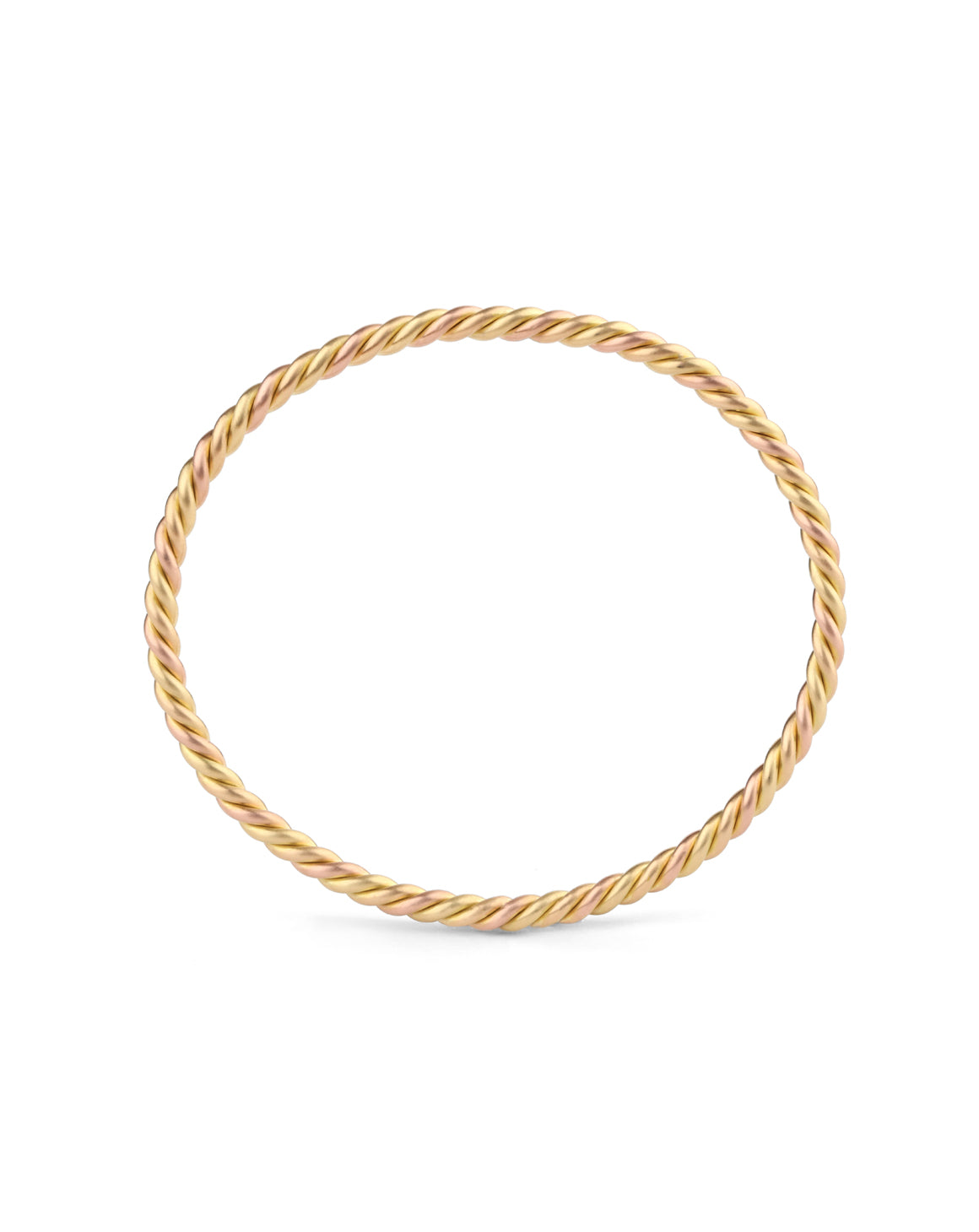 Three Strand Rope Bangle - Multi Gold - Standard