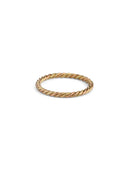 Three Strand Rope Ring - Multi Gold - Fine