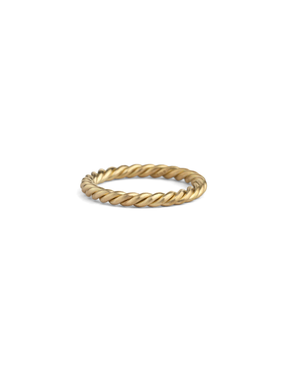 Rope style ring in 18ct yellow gold, satin finish.