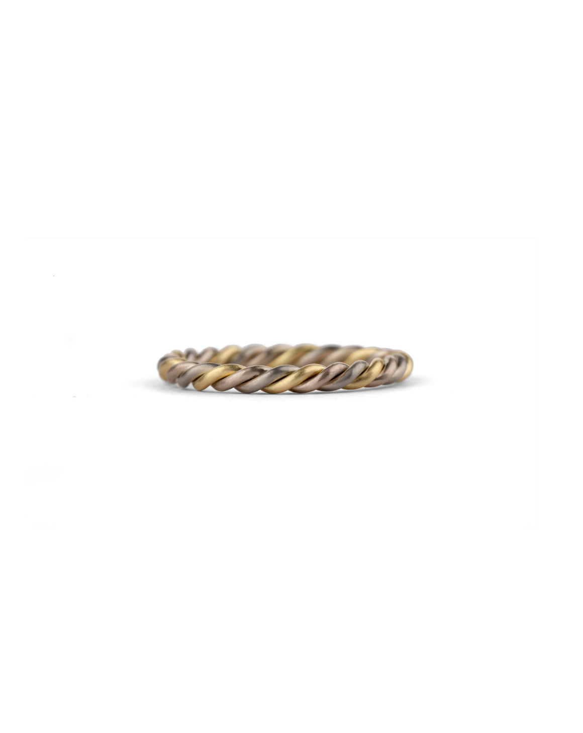 Three Strand Rope Ring - Multi Gold - Standard