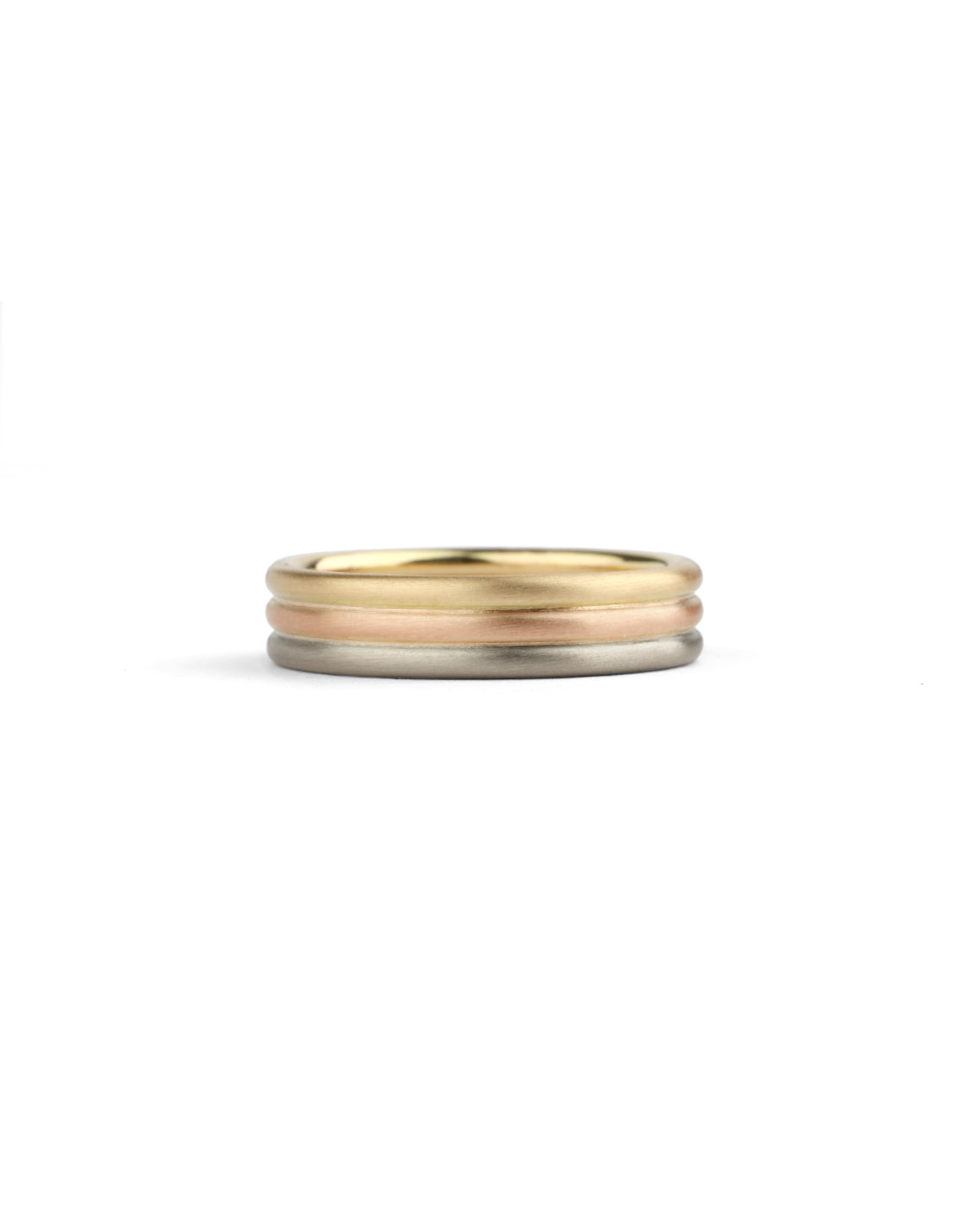 Trio Wedding Band - Medium - mixed metal