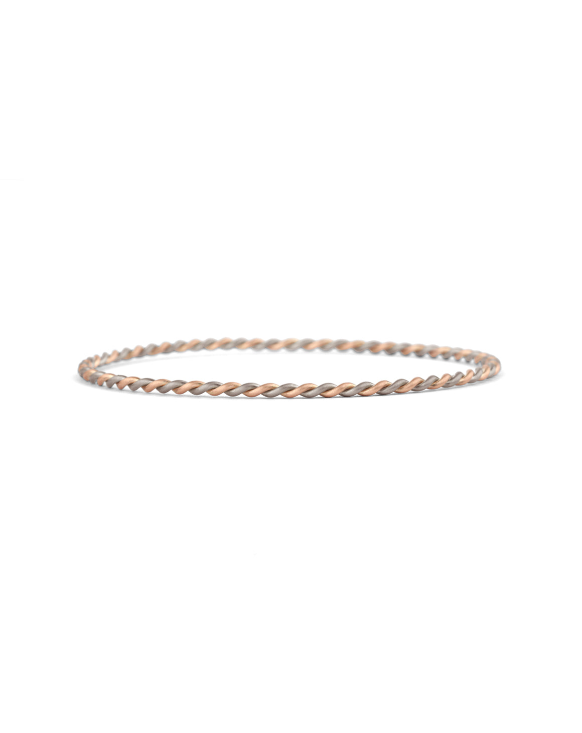 Two Strand Rope Bangle - Multi Gold - Fine