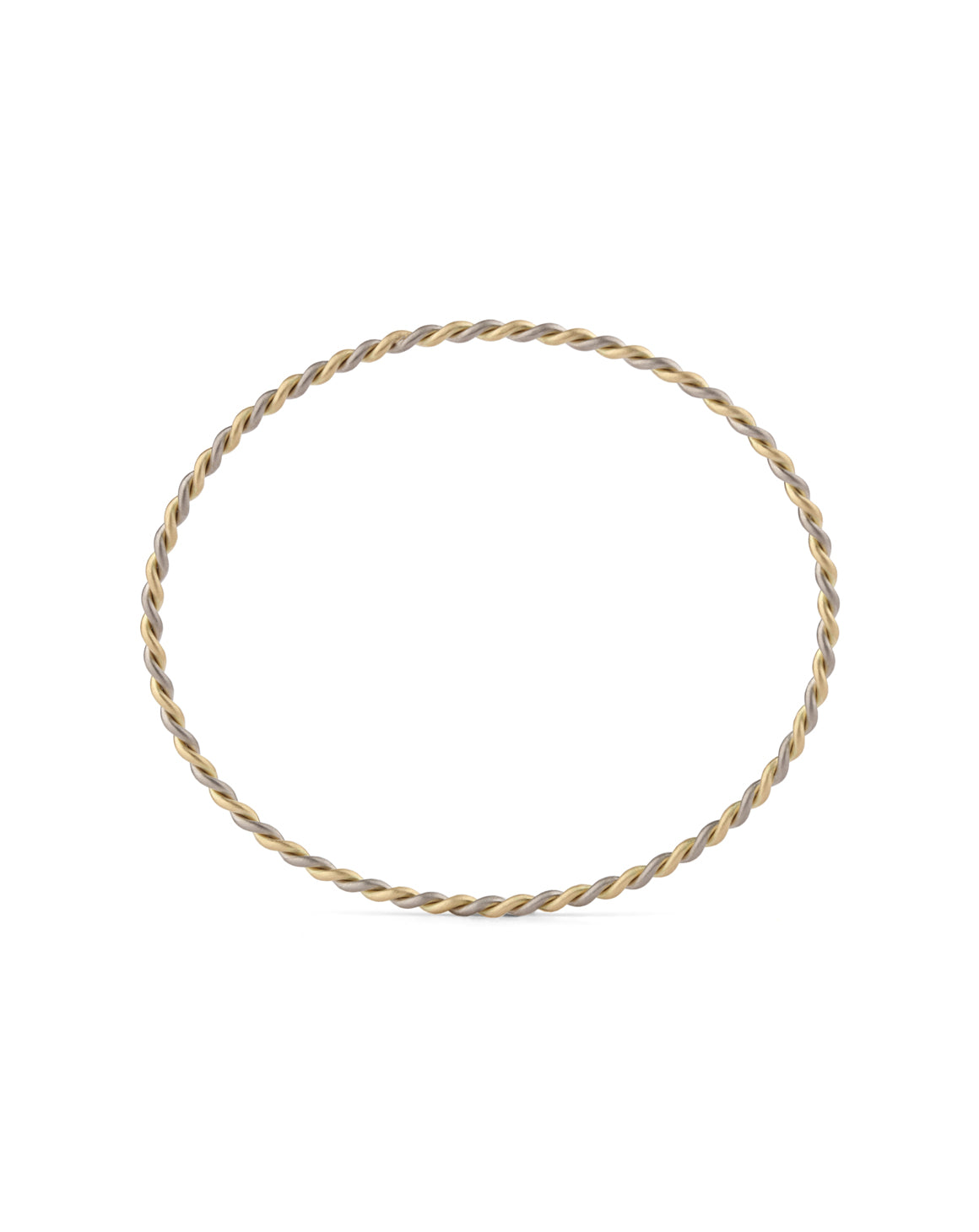 Two Strand Rope Bangle - Multi Gold - Fine