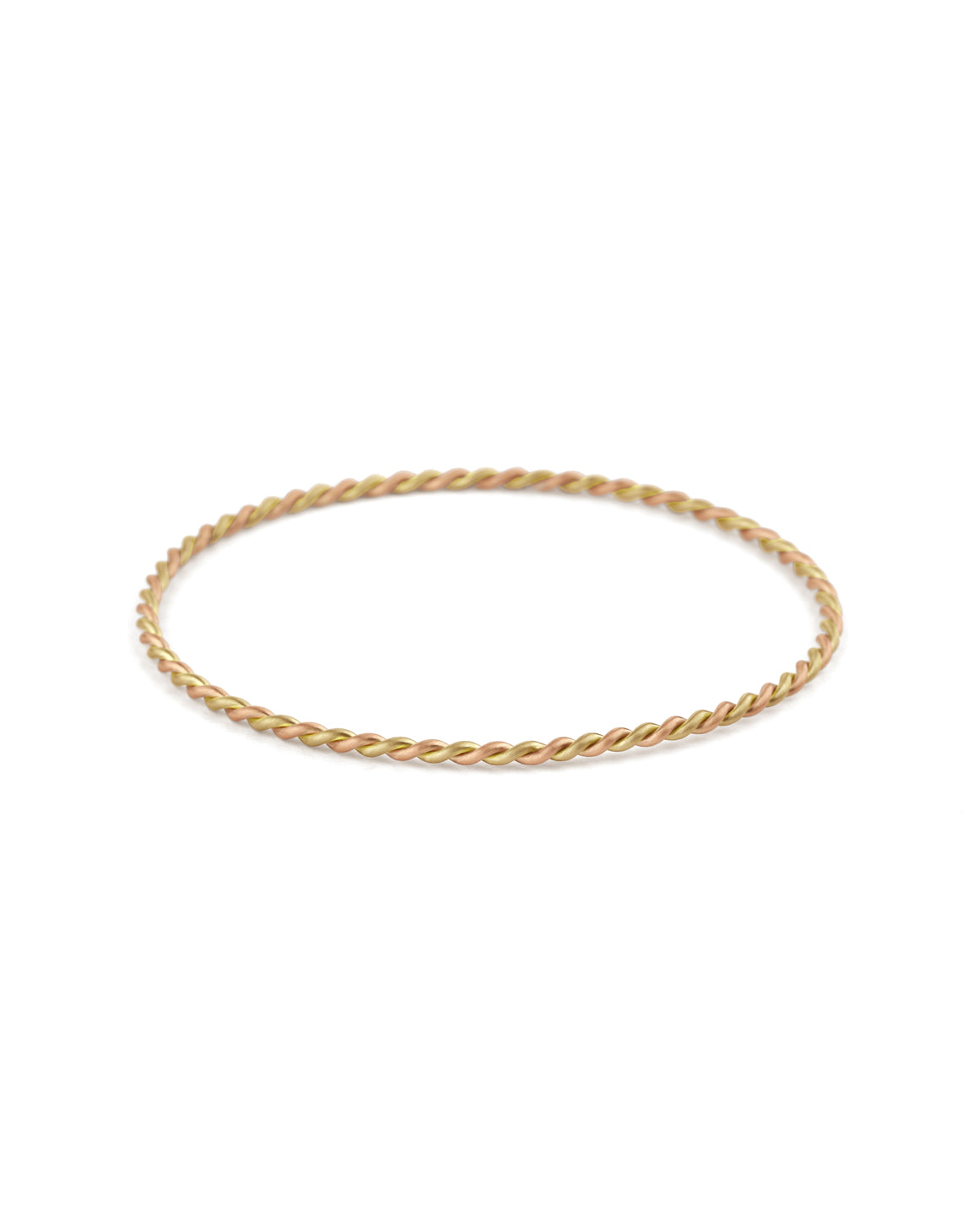 Two Strand Rope Bangle - Multi Gold - Fine