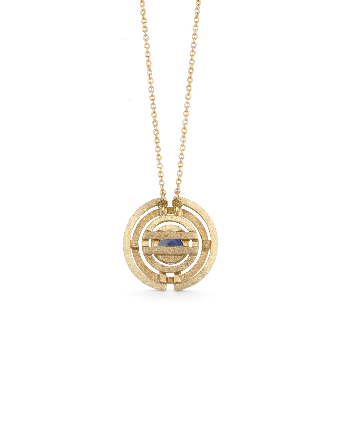 Blue Sapphire Four Circle Necklace