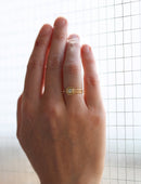 Natural Champagne Diamond Small Nova Engagement Ring