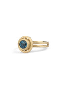 Deep Blue Sapphire Medium Nova Engagement Ring
