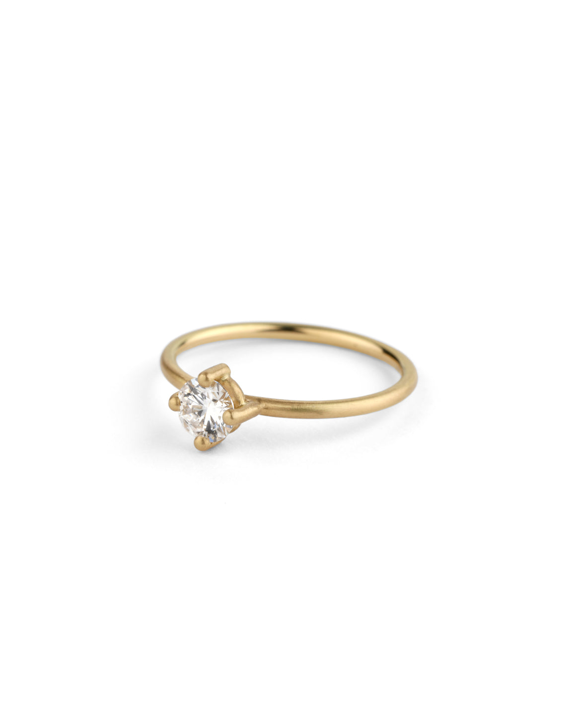 Diamond Round Solo Engagement Ring - 0.40ct