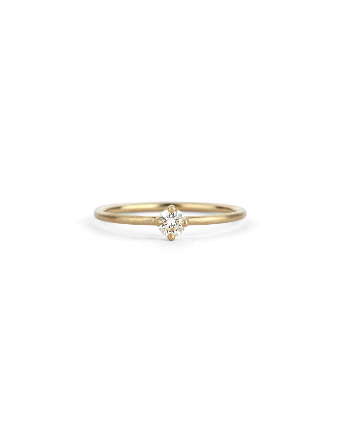 Diamond Round Solo Engagement Ring - 0.16ct