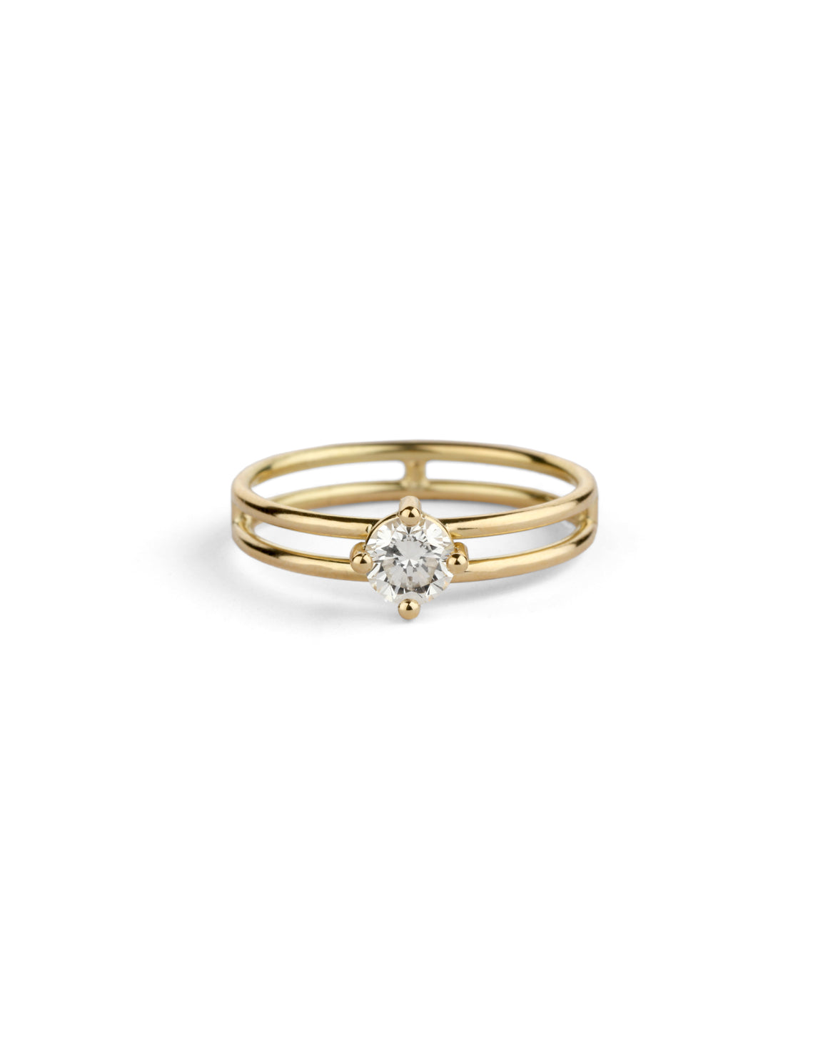 Diamond Solo Split Engagement Ring - 0.50ct
