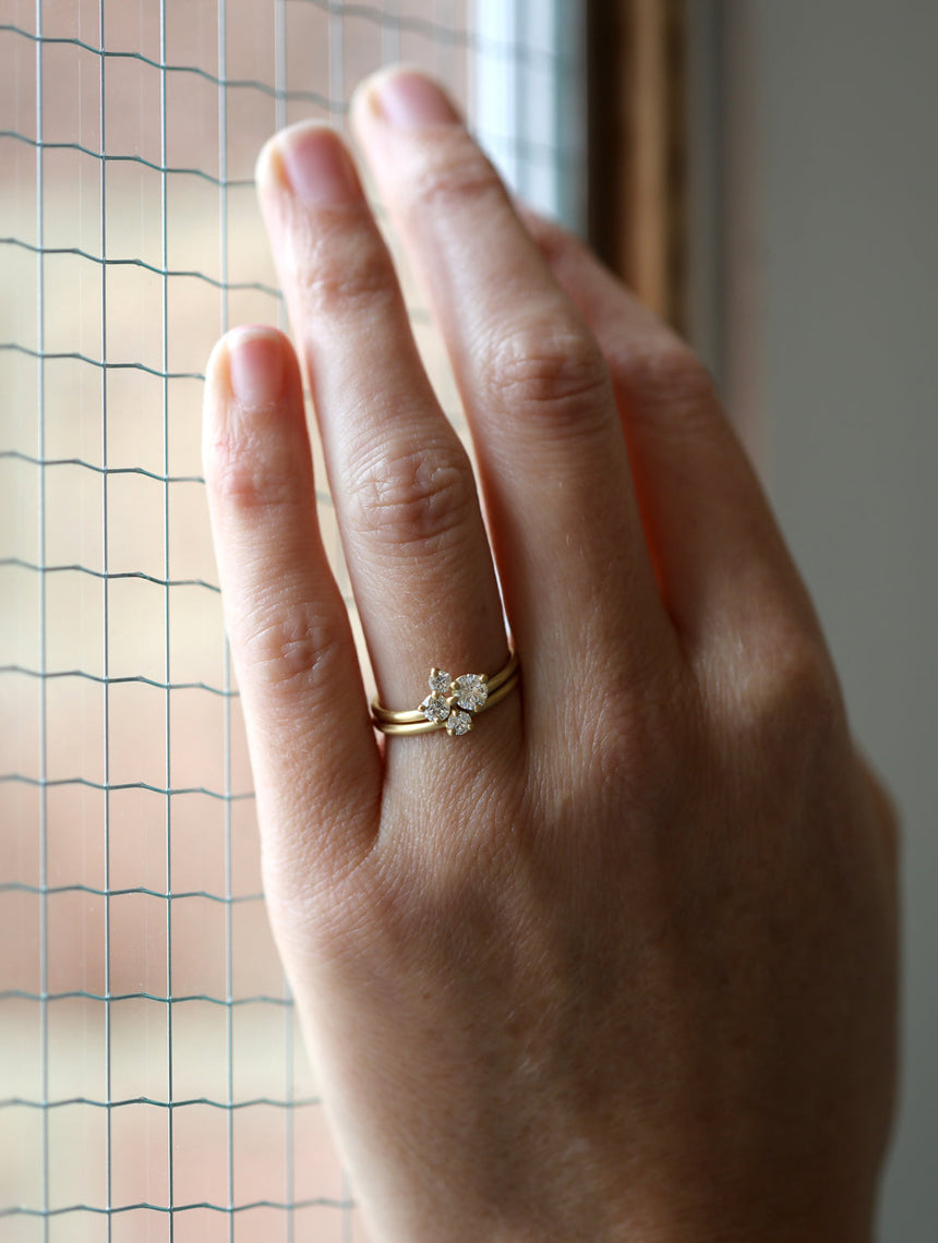 Indus Natural Diamond Engagement and Wedding Ring Set