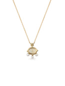 Yellow Sapphire Oval Trio Pearl Necklace