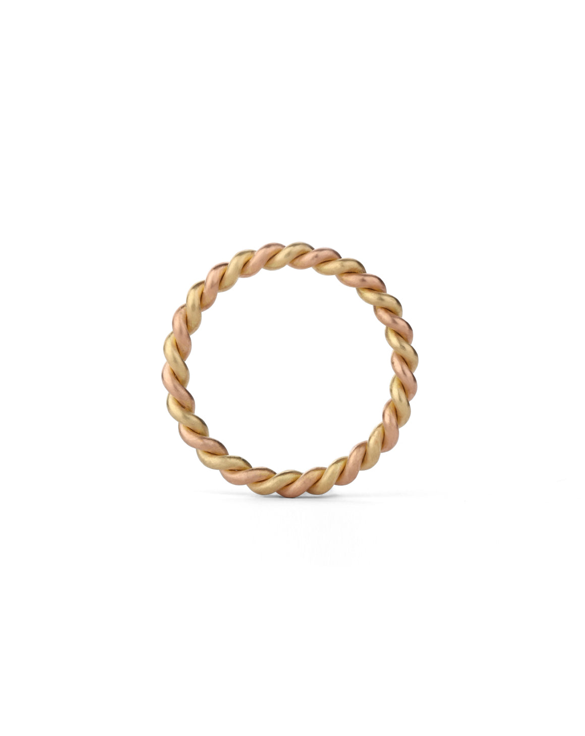 Two Strand Rope Ring - Multi Gold - Heavy