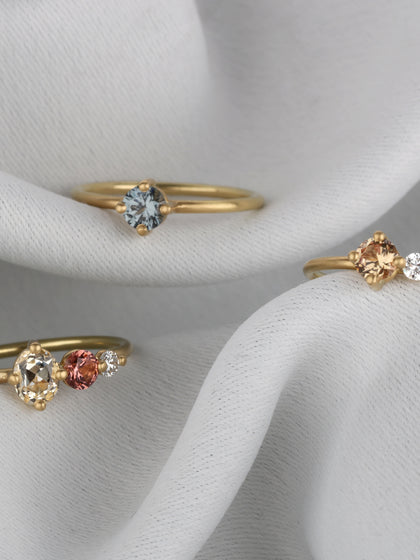 Fairtrade gold and traceable gemstone rings