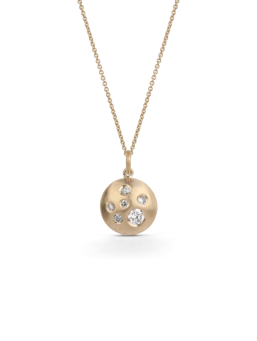 Antique Diamond Button Pendant