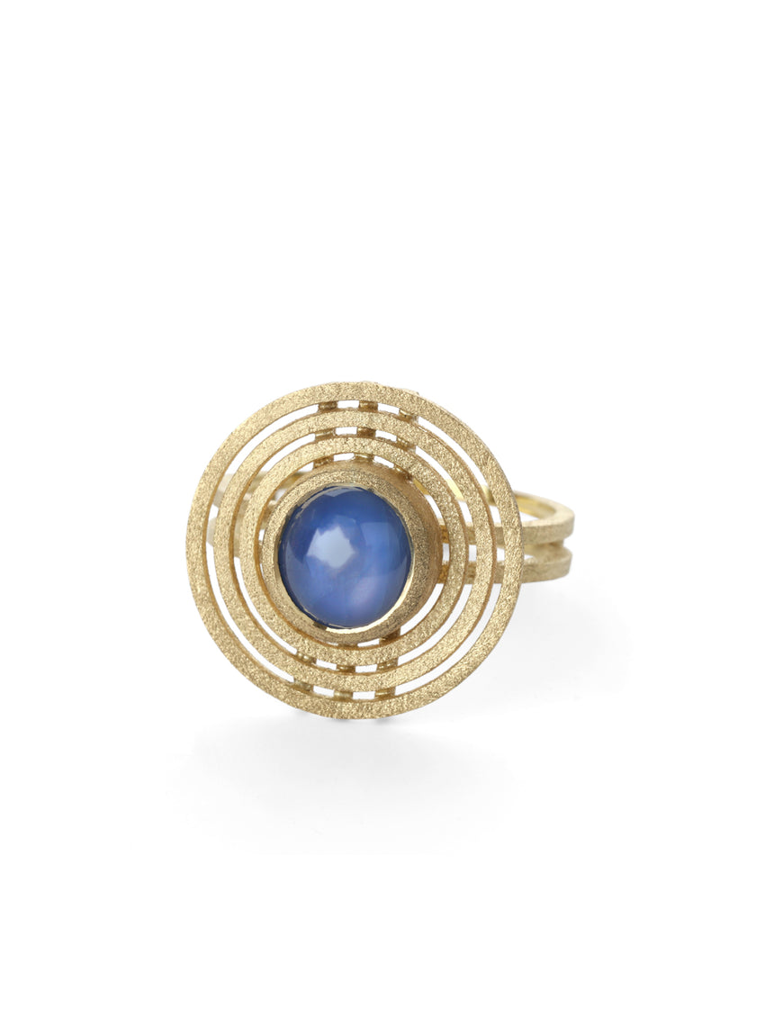 Star Sapphire Triple Nova Ring