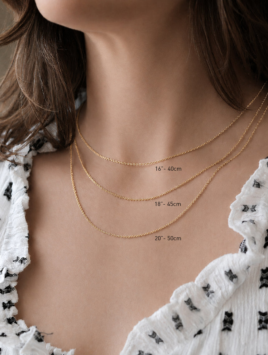 18ct Gold Ellipse Chain - Fine