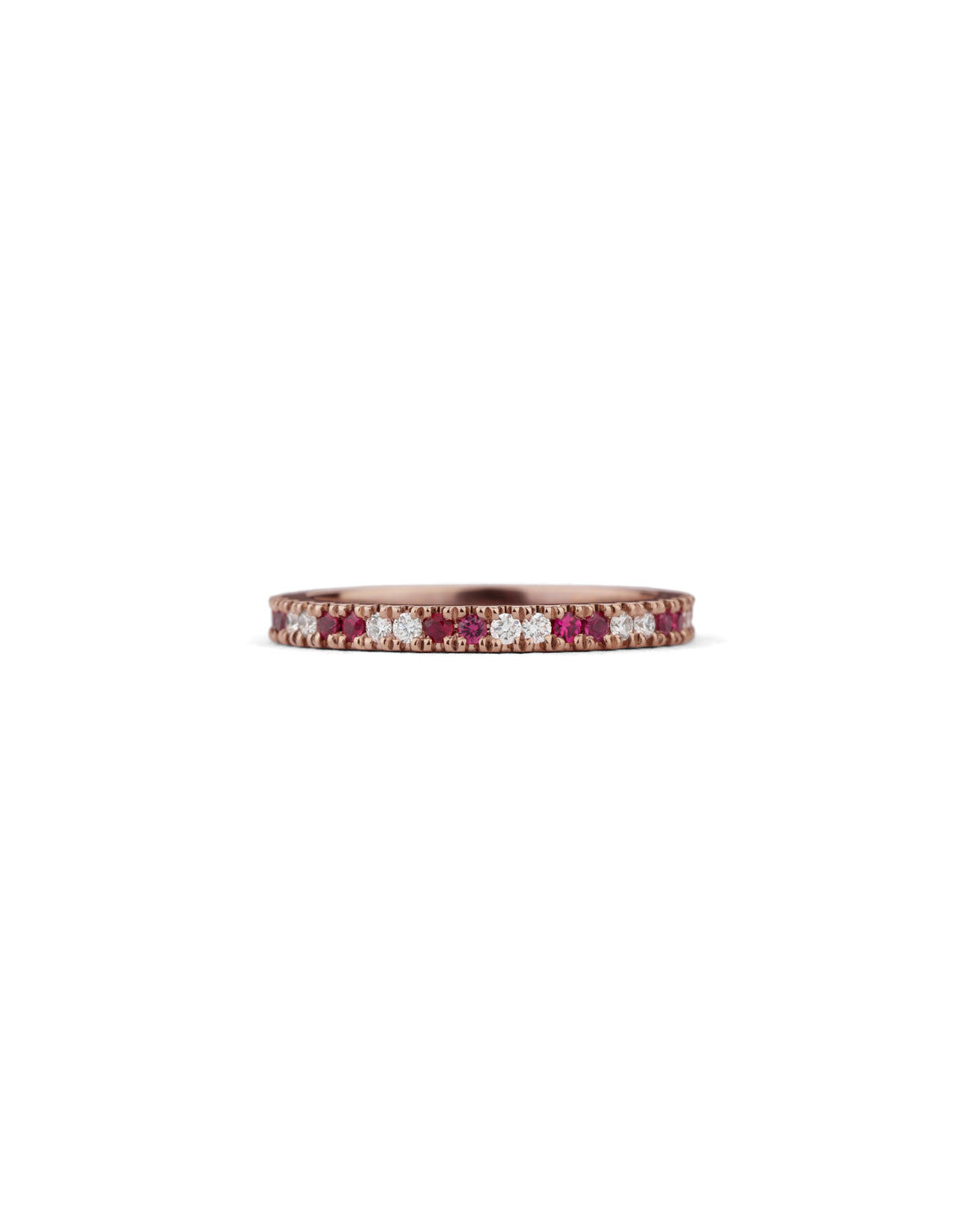 Alt Two Ruby and Diamond Band 360°- 1.7mm