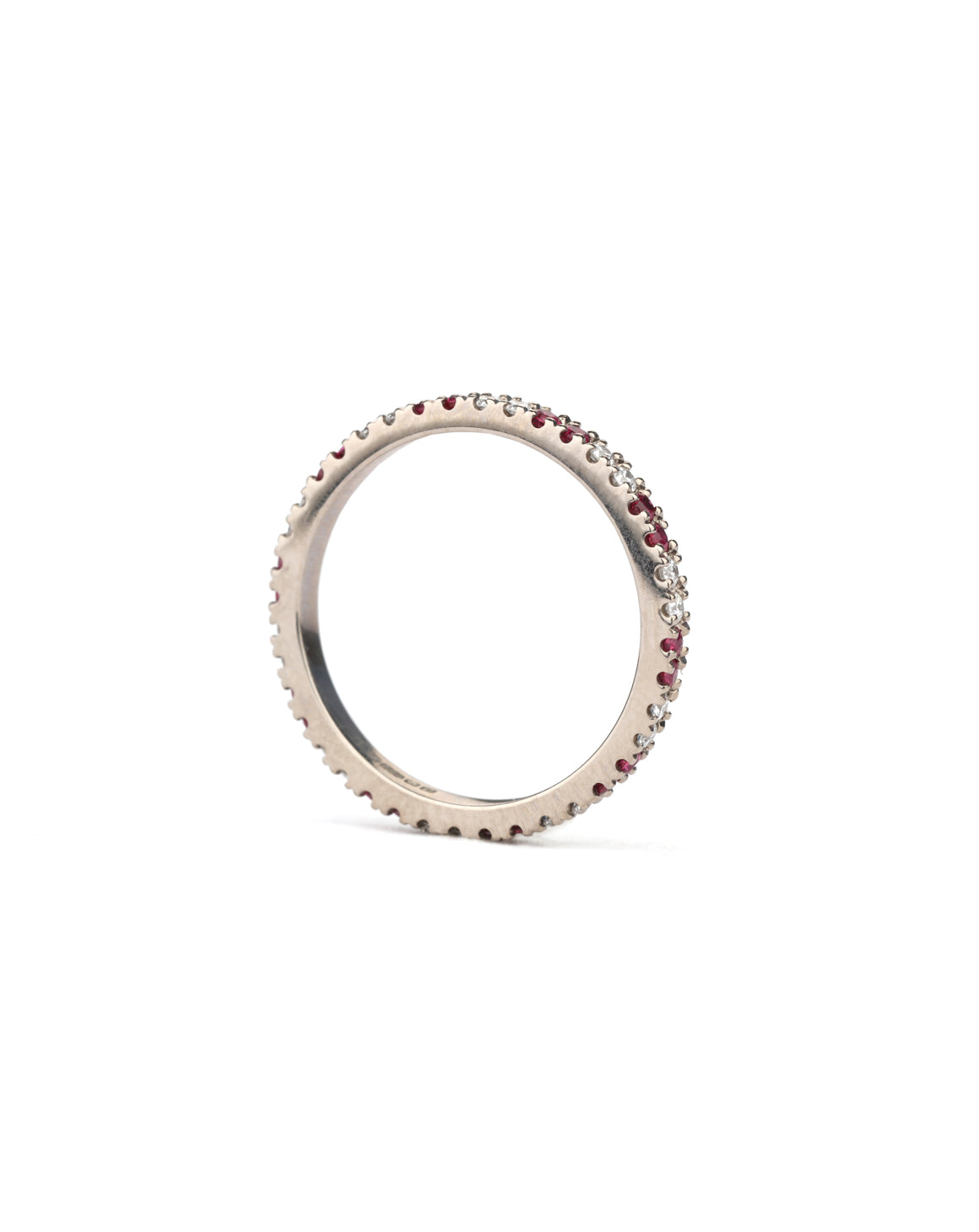 Alt Two Ruby and Diamond Band 360°- 1.7mm
