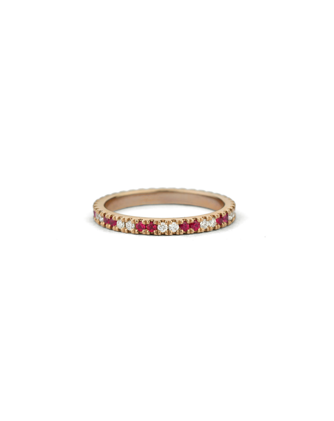 Alt Two Ruby and Diamond Band 360°- 1.7mm