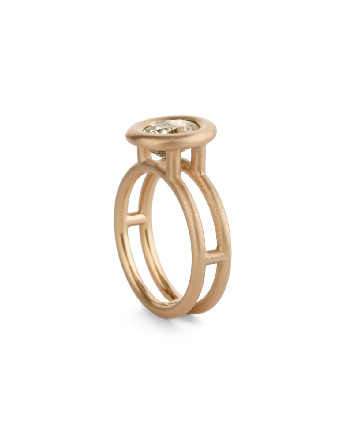 Champagne Antique Diamond Oval Densissima Ring